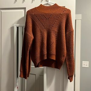 Poof apparel mock neck sweater